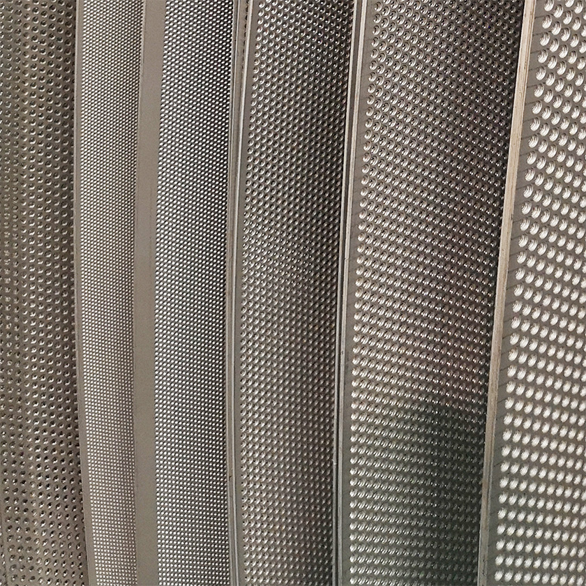 Chapa perforada en acero inoxidable material de aluminio/acero